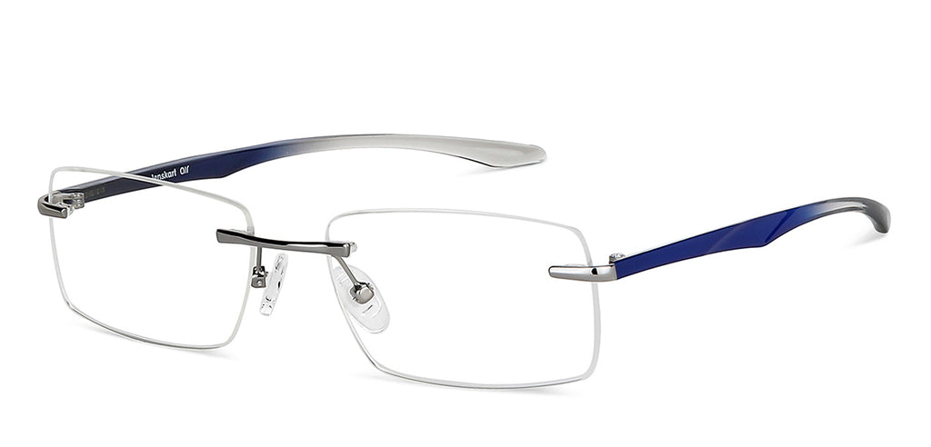 Rimless Eyeglasses-Frame Rectangle--EG Rimless Eyeglasses-Frame Rectangle--EG