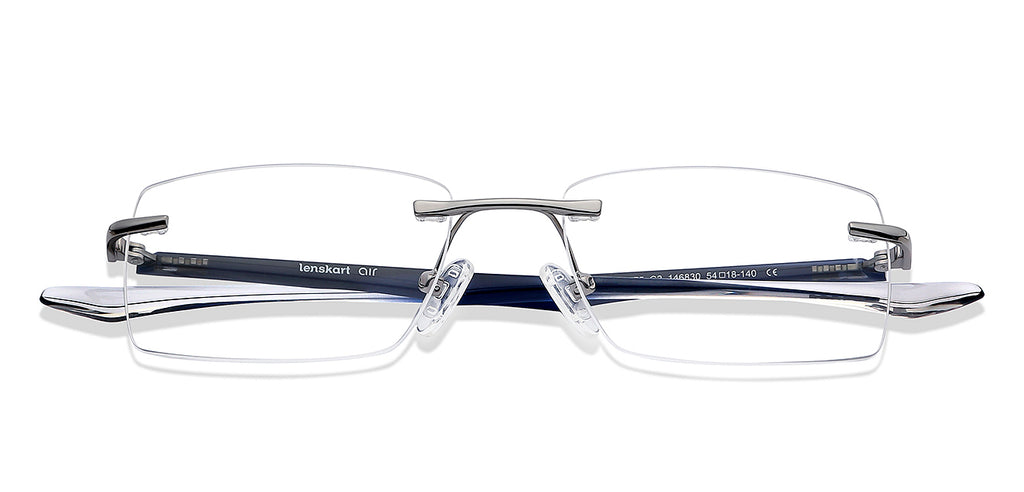Rimless Eyeglasses-Frame Rectangle--EG Rimless Eyeglasses-Frame Rectangle--EG
