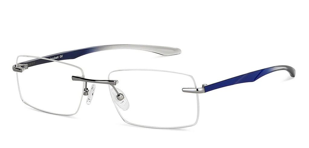 Rimless Eyeglasses-Frame Rectangle--EG Rimless Eyeglasses-Frame Rectangle--EG