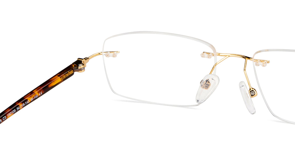 Rimless Eyeglasses-Frame Rectangle--EG Rimless Eyeglasses-Frame Rectangle--EG
