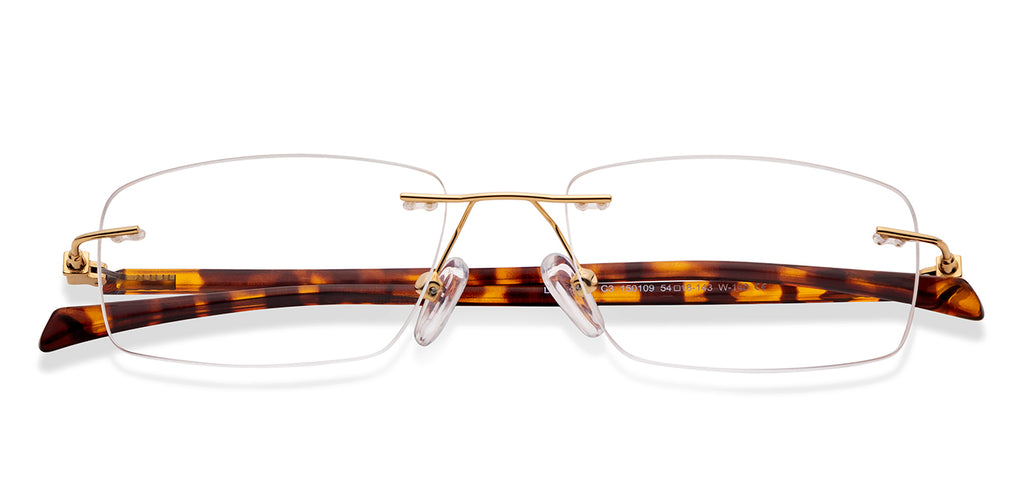 Rimless Eyeglasses-Frame Rectangle--EG Rimless Eyeglasses-Frame Rectangle--EG