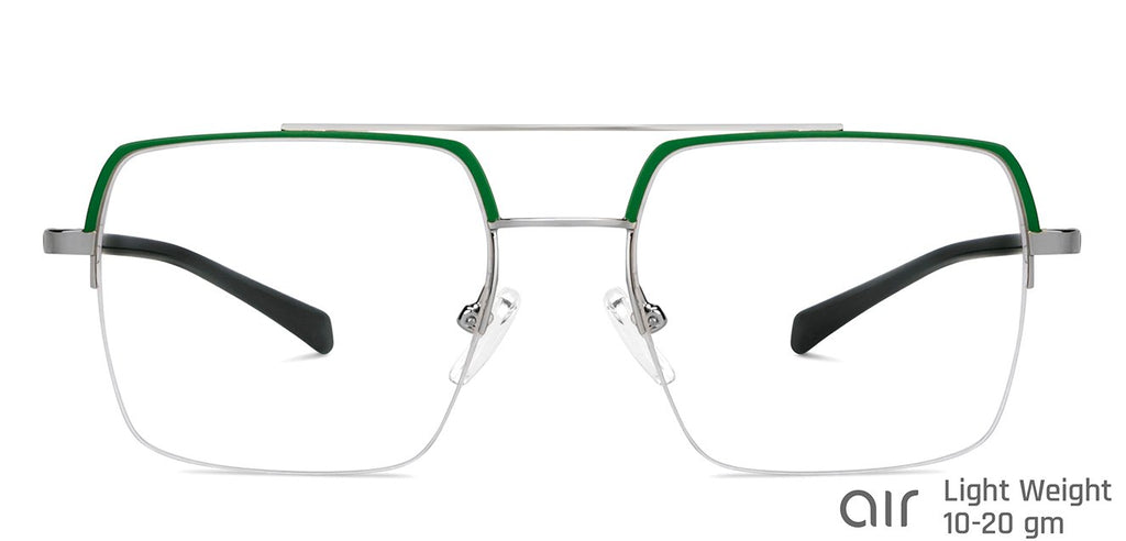 Half Rim Eyeglasses-Frame Square--EG Half Rim Eyeglasses-Frame Square--EG