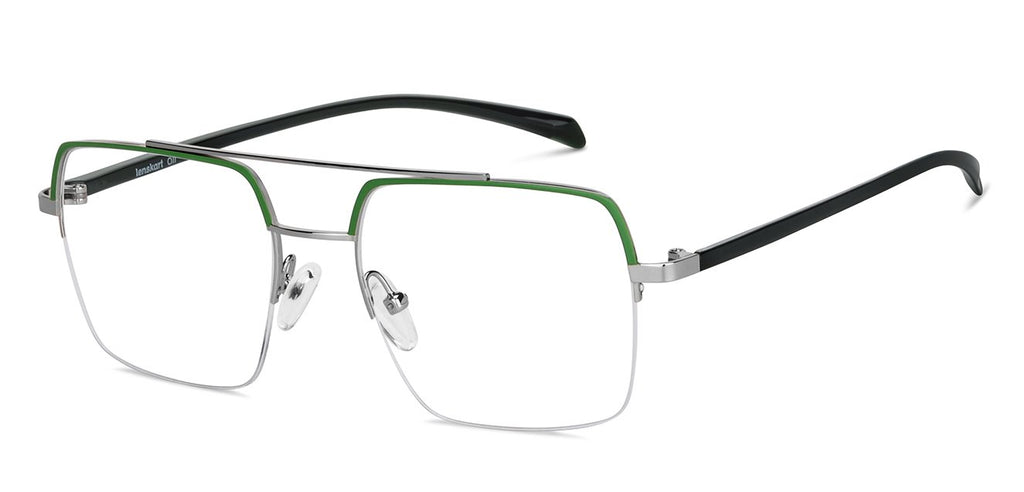 Half Rim Eyeglasses-Frame Square--EG Half Rim Eyeglasses-Frame Square--EG