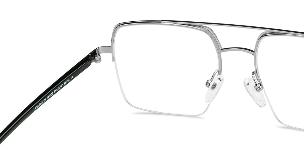 Half Rim Eyeglasses-Frame Square--EG Half Rim Eyeglasses-Frame Square--EG