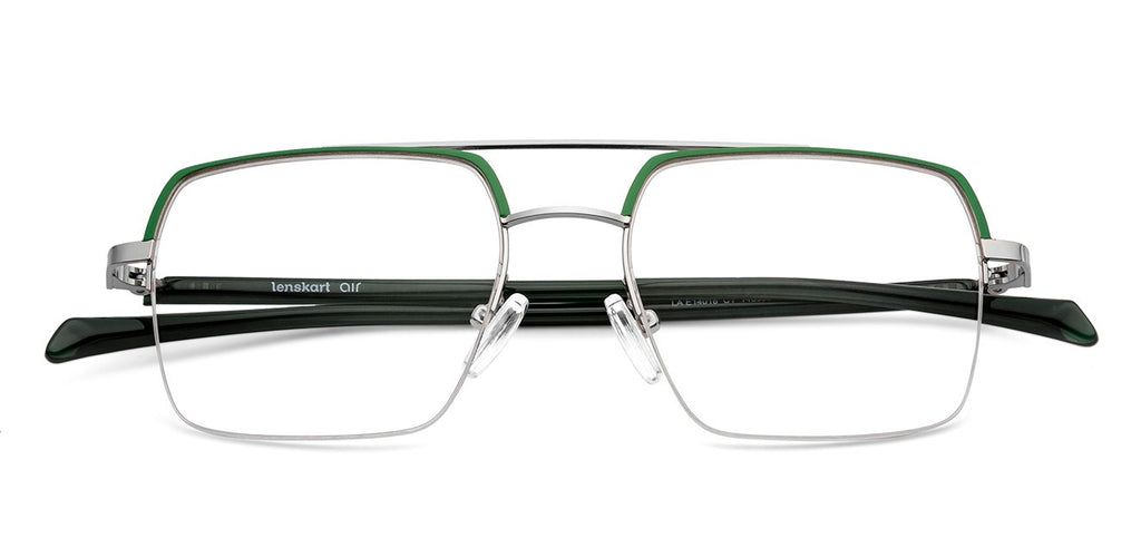 Half Rim Eyeglasses-Frame Square--EG Half Rim Eyeglasses-Frame Square--EG
