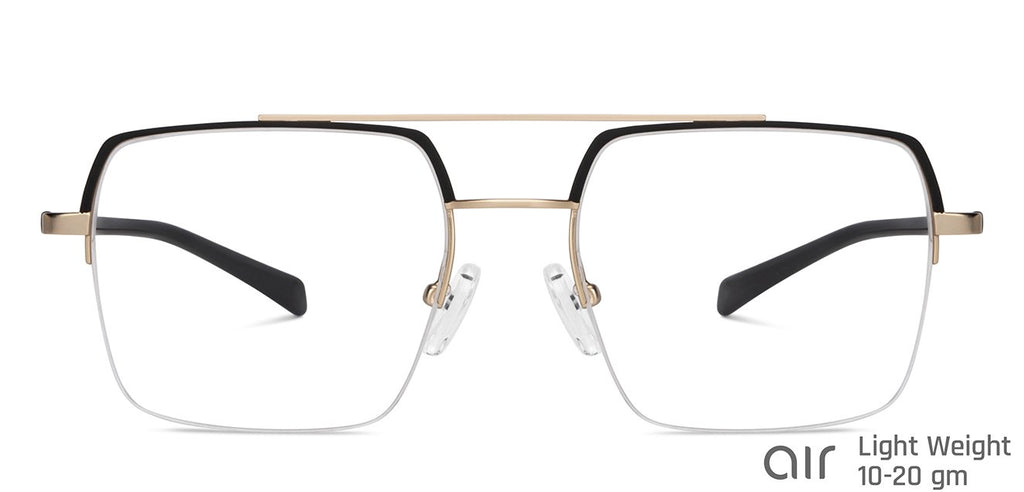 Half Rim Eyeglasses-Frame Square--EG Half Rim Eyeglasses-Frame Square--EG