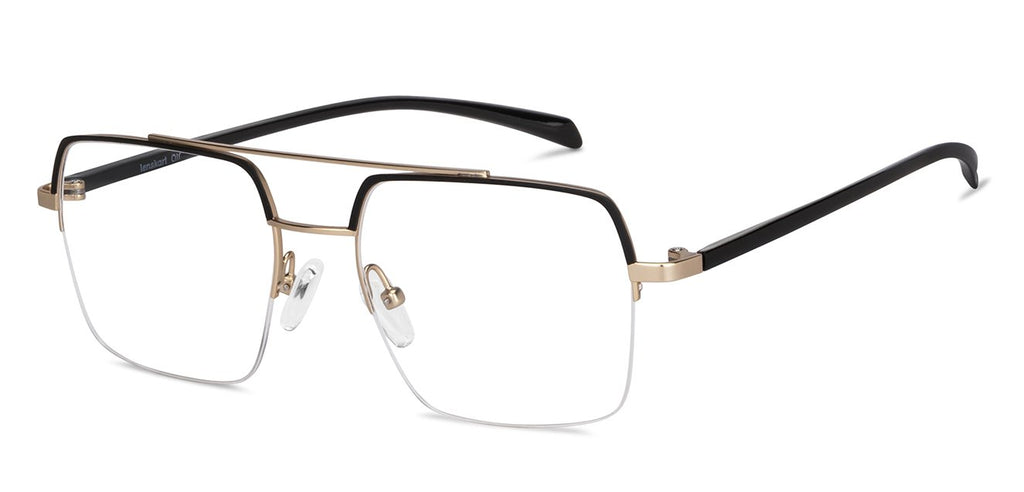 Half Rim Eyeglasses-Frame Square--EG Half Rim Eyeglasses-Frame Square--EG