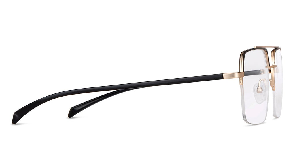 Half Rim Eyeglasses-Frame Square--EG Half Rim Eyeglasses-Frame Square--EG