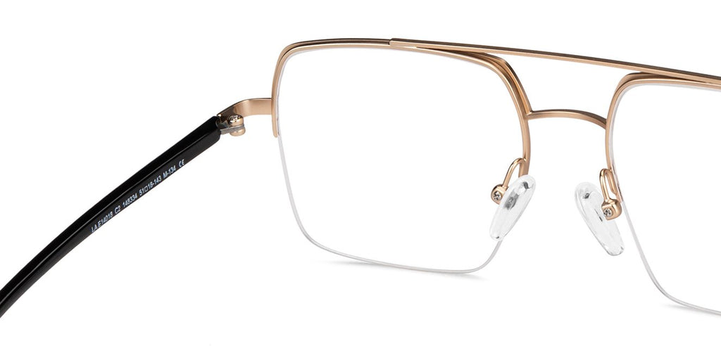 Half Rim Eyeglasses-Frame Square--EG Half Rim Eyeglasses-Frame Square--EG