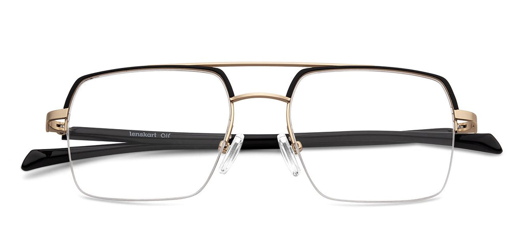 Half Rim Eyeglasses-Frame Square--EG Half Rim Eyeglasses-Frame Square--EG