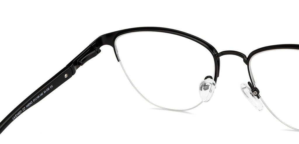 Half Rim Eyeglasses-Frame Cat Eye--EG Half Rim Eyeglasses-Frame Cat Eye--EG