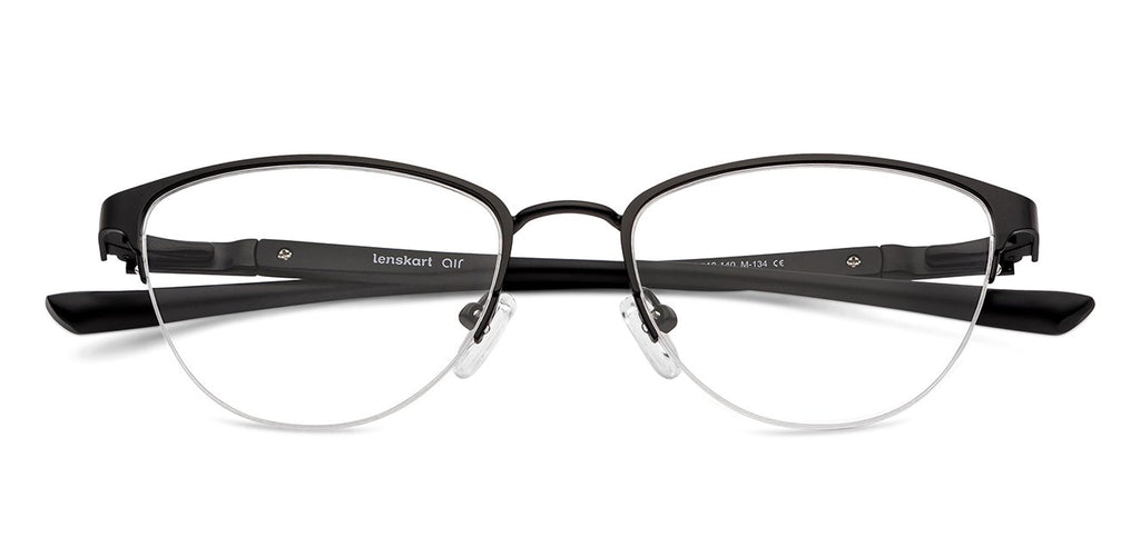 Half Rim Eyeglasses-Frame Cat Eye--EG Half Rim Eyeglasses-Frame Cat Eye--EG