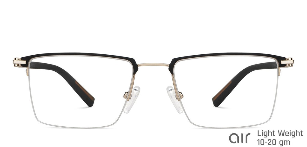 Half Rim Eyeglasses-Frame Square--EG Half Rim Eyeglasses-Frame Square--EG