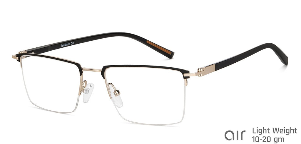 Half Rim Eyeglasses-Frame Square--EG Half Rim Eyeglasses-Frame Square--EG