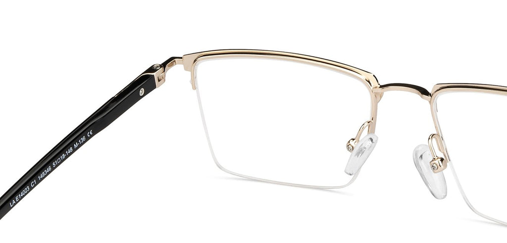 Half Rim Eyeglasses-Frame Square--EG Half Rim Eyeglasses-Frame Square--EG