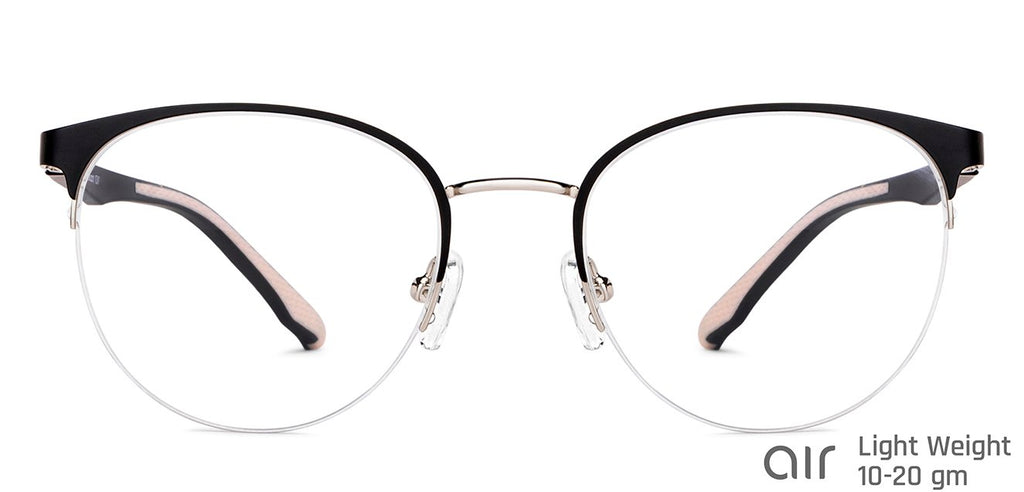 Half Rim Eyeglasses-Frame Round--EG Half Rim Eyeglasses-Frame Round--EG