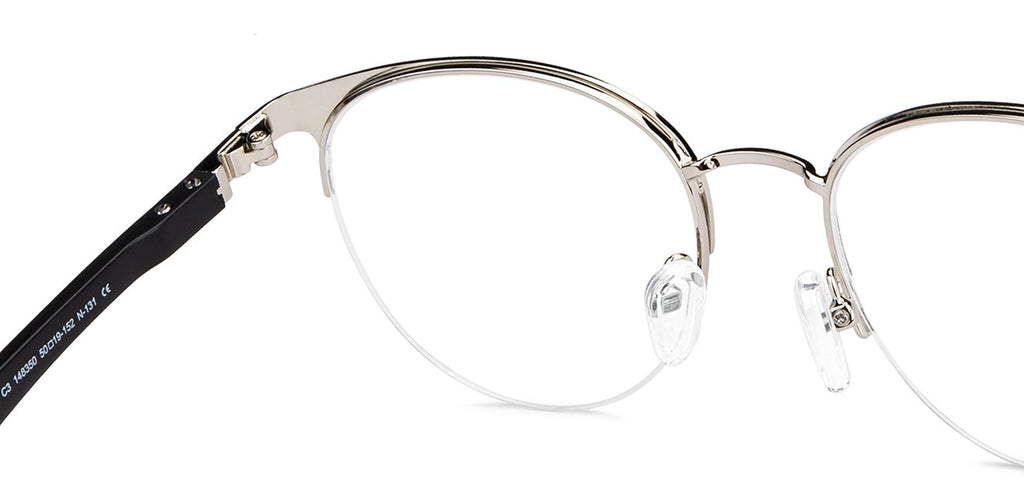 Half Rim Eyeglasses-Frame Round--EG Half Rim Eyeglasses-Frame Round--EG