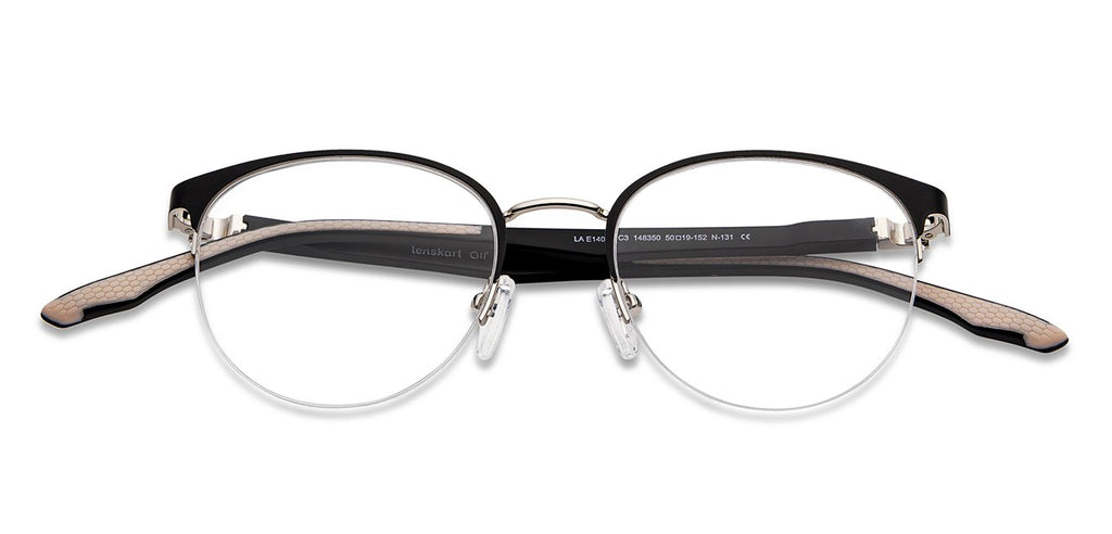 Half Rim Eyeglasses-Frame Round--EG Half Rim Eyeglasses-Frame Round--EG
