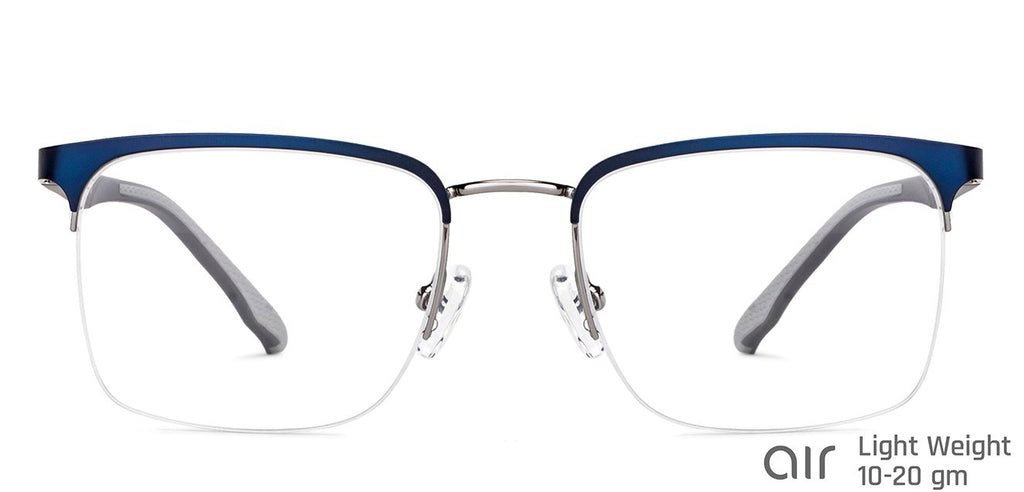 Half Rim Eyeglasses-Frame Square--EG Half Rim Eyeglasses-Frame Square--EG