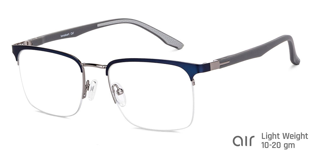 Half Rim Eyeglasses-Frame Square--EG Half Rim Eyeglasses-Frame Square--EG
