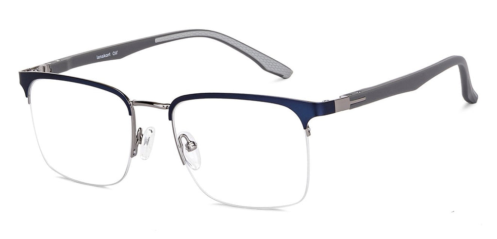 Half Rim Eyeglasses-Frame Square--EG Half Rim Eyeglasses-Frame Square--EG