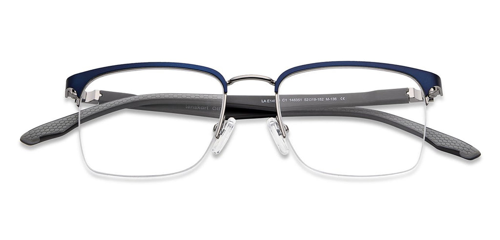 Half Rim Eyeglasses-Frame Square--EG Half Rim Eyeglasses-Frame Square--EG