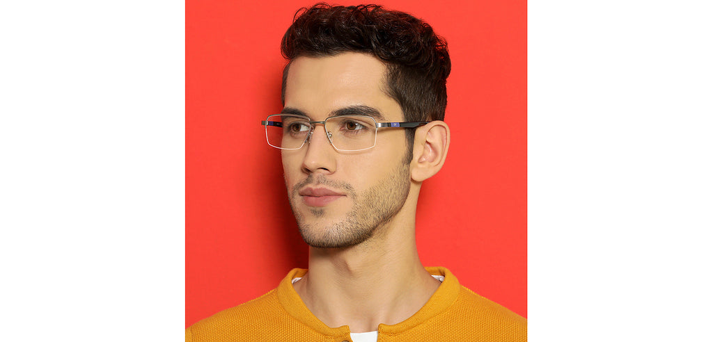 Half Rim Eyeglasses-Frame Rectangle--EG Half Rim Eyeglasses-Frame Rectangle--EG