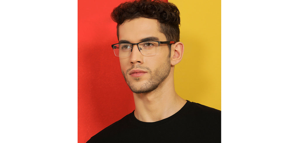 Half Rim Eyeglasses-Frame Rectangle--EG Half Rim Eyeglasses-Frame Rectangle--EG