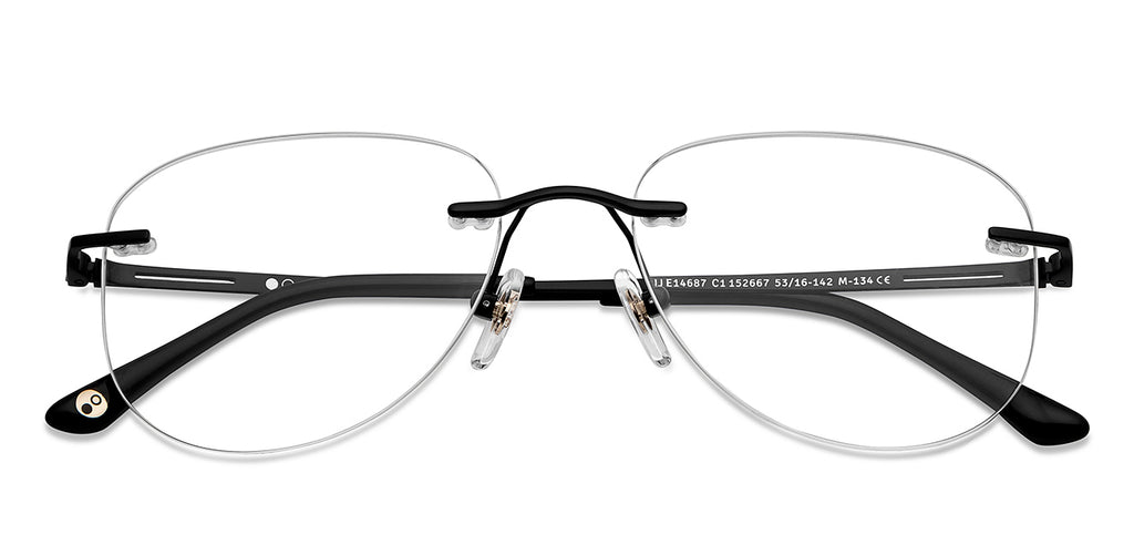 Rimless Eyeglasses-Frame Rectangle--EG Rimless Eyeglasses-Frame Rectangle--EG