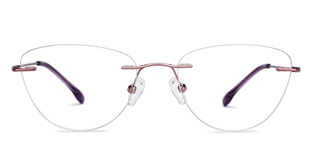Rimless Eyeglasses-Frame Cat Eye--EG Rimless Eyeglasses-Frame Cat Eye--EG