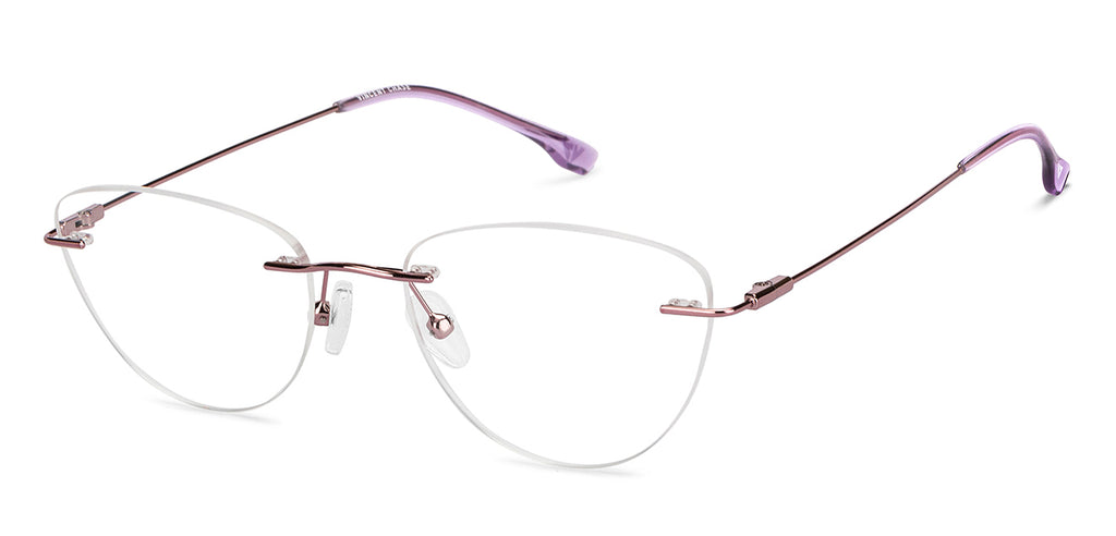 Rimless Eyeglasses-Frame Cat Eye--EG Rimless Eyeglasses-Frame Cat Eye--EG