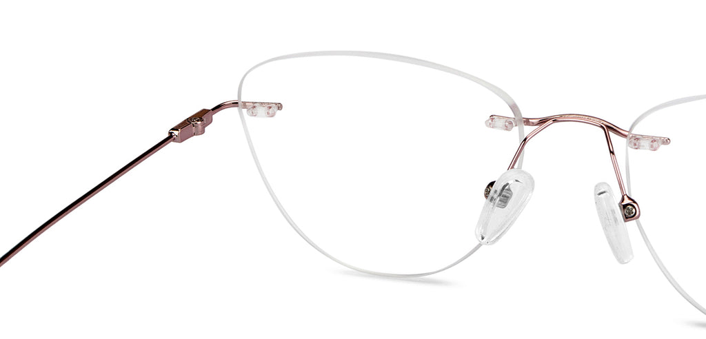 Rimless Eyeglasses-Frame Cat Eye--EG Rimless Eyeglasses-Frame Cat Eye--EG