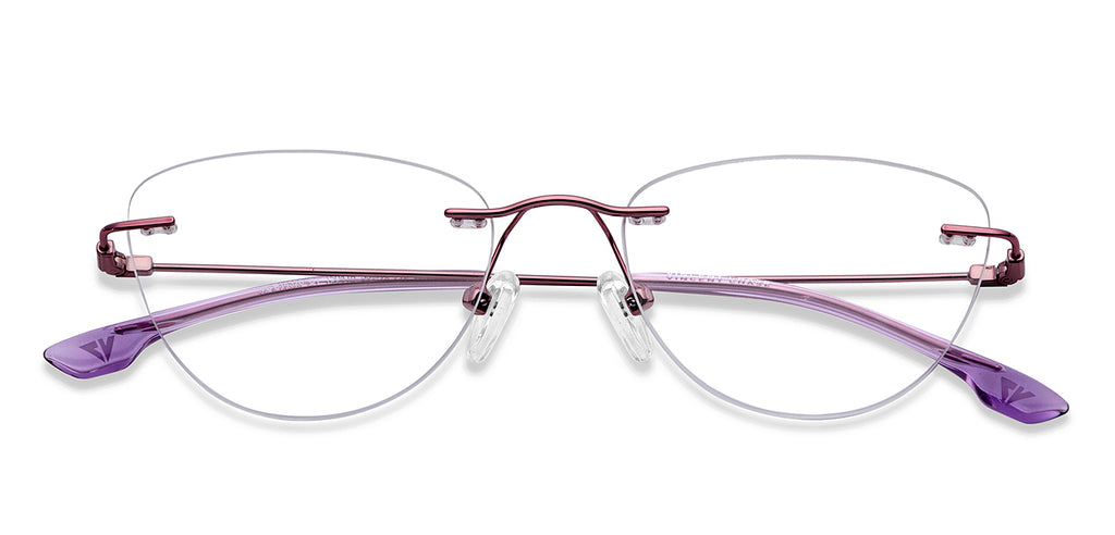 Rimless Eyeglasses-Frame Cat Eye--EG Rimless Eyeglasses-Frame Cat Eye--EG
