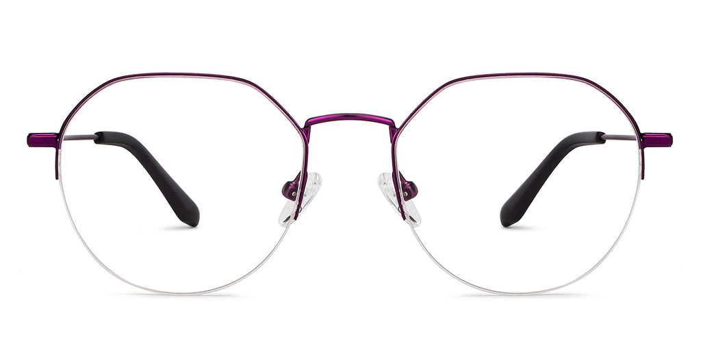 Half Rim Eyeglasses-Frame Geometric--EG Half Rim Eyeglasses-Frame Geometric--EG