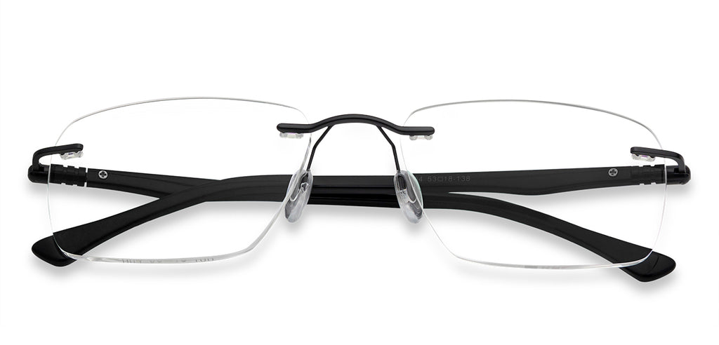 Rimless Eyeglasses-Frame Rectangle--EG Rimless Eyeglasses-Frame Rectangle--EG