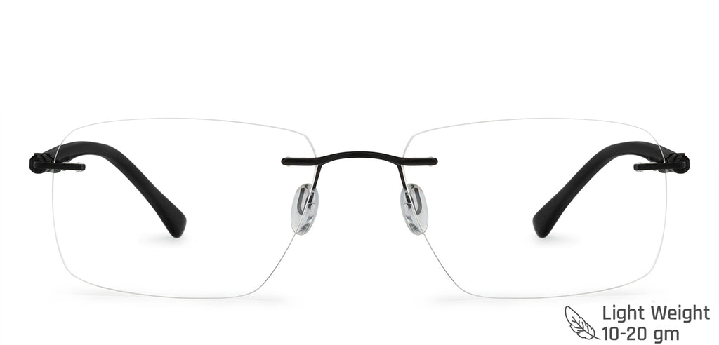 Rimless Eyeglasses-Frame Rectangle--EG Rimless Eyeglasses-Frame Rectangle--EG