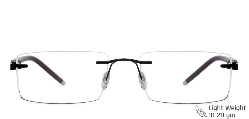 Rimless Eyeglasses-Frame Rectangle--EG Rimless Eyeglasses-Frame Rectangle--EG