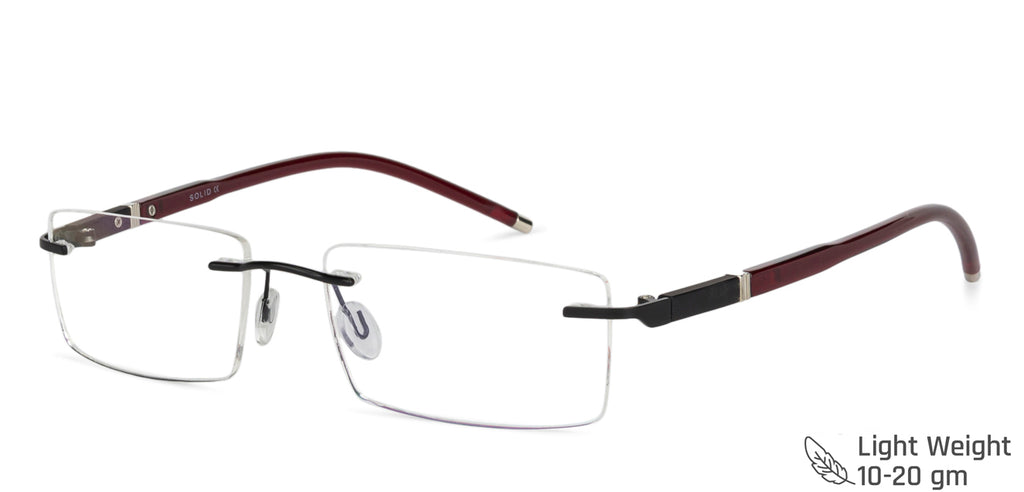 Rimless Eyeglasses-Frame Rectangle--EG Rimless Eyeglasses-Frame Rectangle--EG
