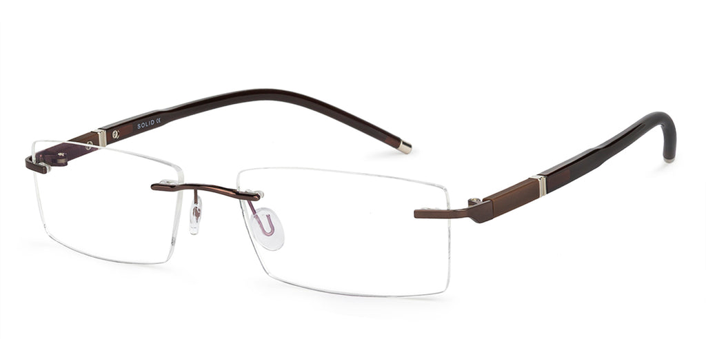 Rimless Eyeglasses-Frame Rectangle--EG Rimless Eyeglasses-Frame Rectangle--EG