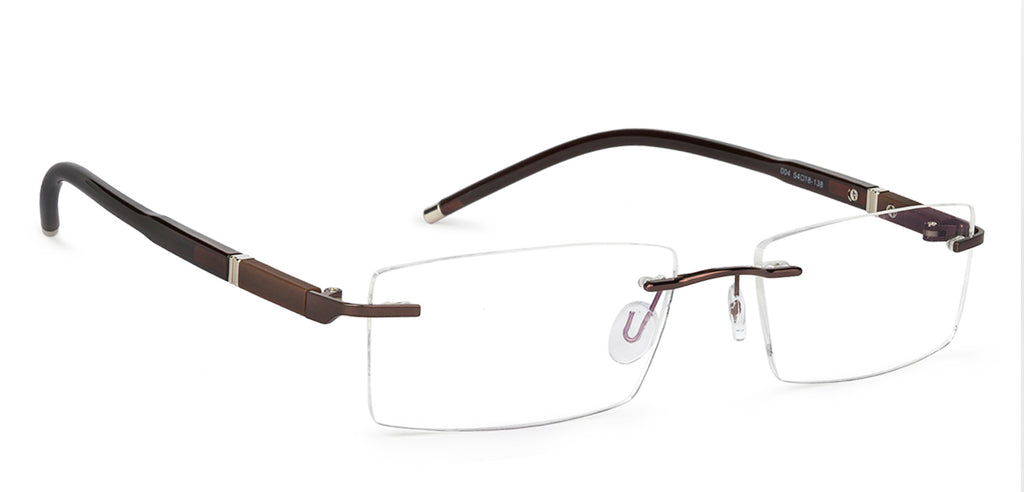Rimless Eyeglasses-Frame Rectangle--EG Rimless Eyeglasses-Frame Rectangle--EG