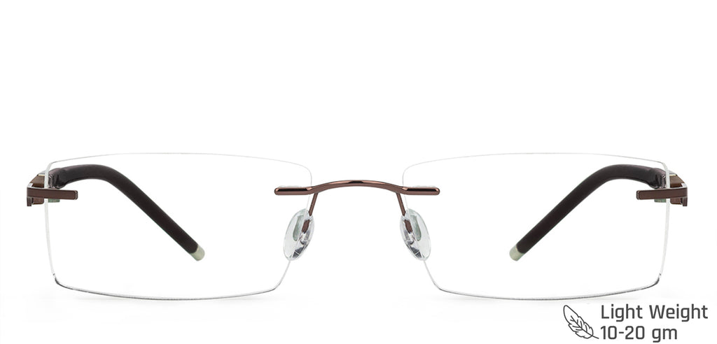 Rimless Eyeglasses-Frame Rectangle--EG Rimless Eyeglasses-Frame Rectangle--EG