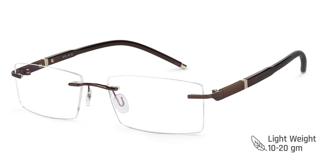Rimless Eyeglasses-Frame Rectangle--EG Rimless Eyeglasses-Frame Rectangle--EG