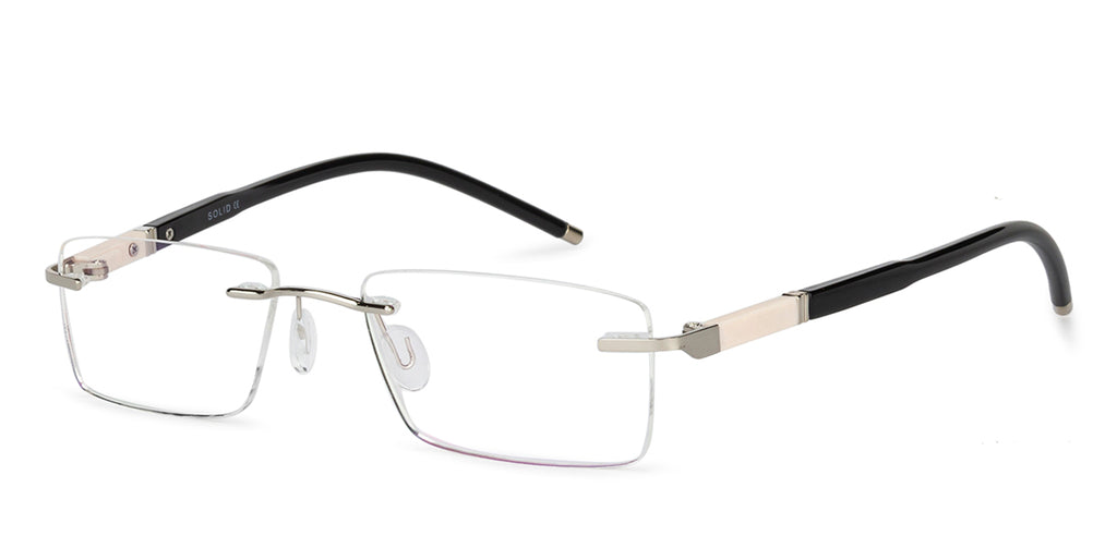 Rimless Eyeglasses-Frame Rectangle--EG Rimless Eyeglasses-Frame Rectangle--EG