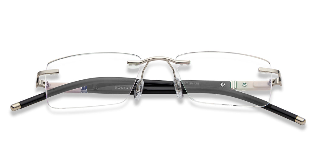 Rimless Eyeglasses-Frame Rectangle--EG Rimless Eyeglasses-Frame Rectangle--EG