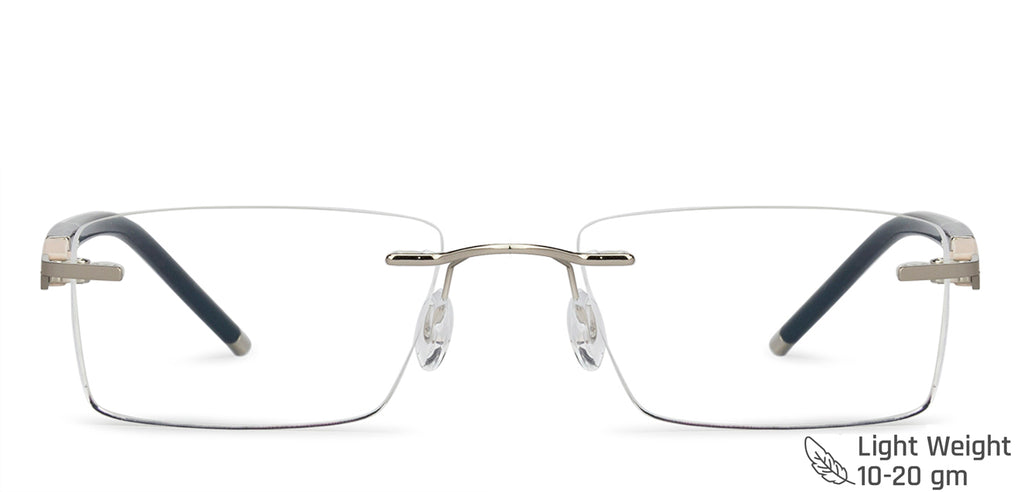 Rimless Eyeglasses-Frame Rectangle--EG Rimless Eyeglasses-Frame Rectangle--EG