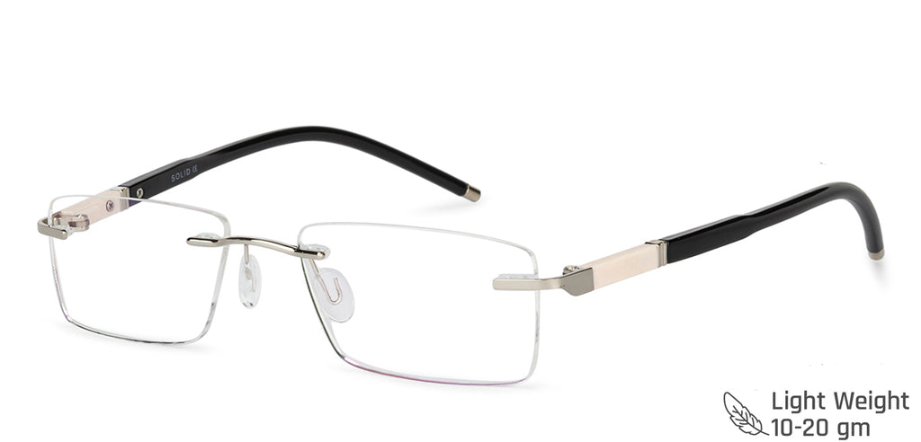 Rimless Eyeglasses-Frame Rectangle--EG Rimless Eyeglasses-Frame Rectangle--EG