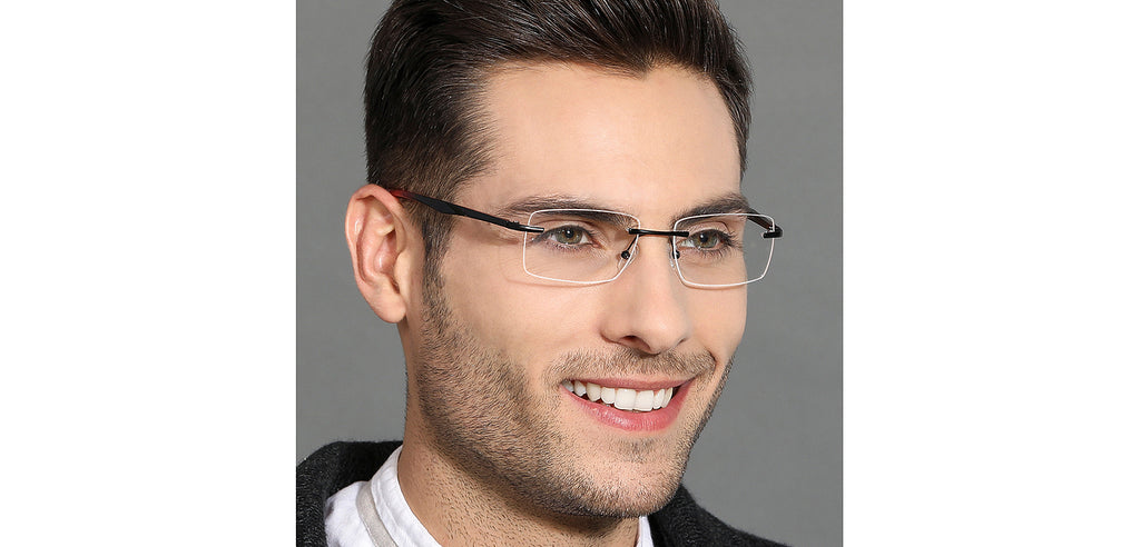 Rimless Eyeglasses-Frame Rectangle--EG Rimless Eyeglasses-Frame Rectangle--EG