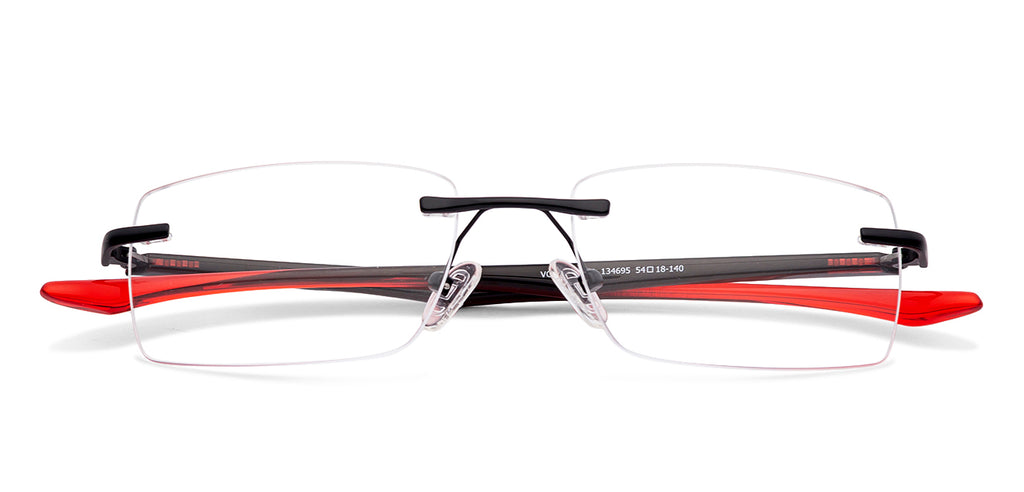 Rimless Eyeglasses-Frame Rectangle--EG Rimless Eyeglasses-Frame Rectangle--EG