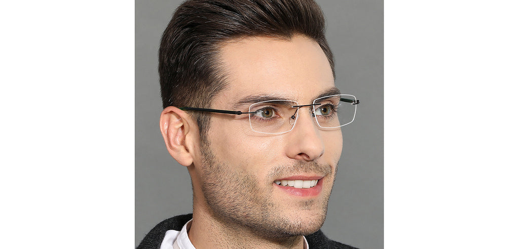 Rimless Eyeglasses-Frame Rectangle--EG Rimless Eyeglasses-Frame Rectangle--EG