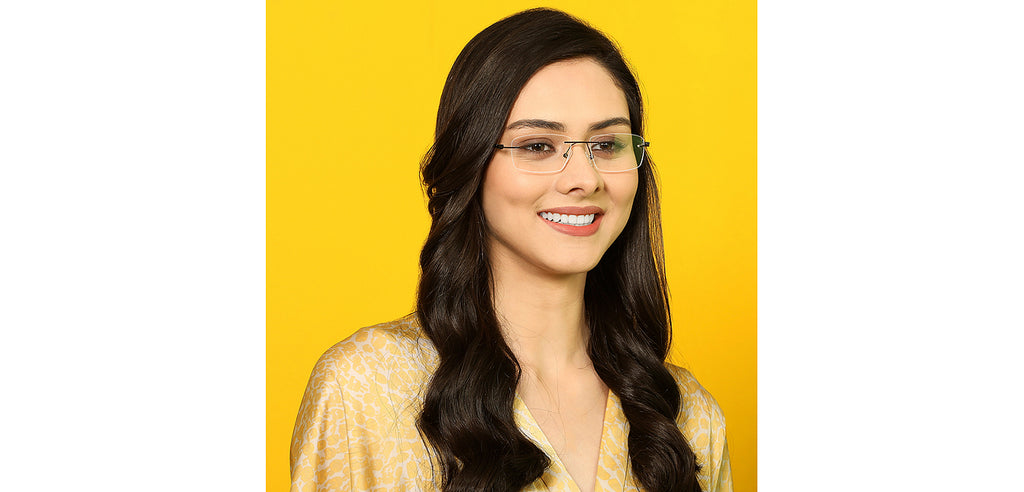 Rimless Eyeglasses-Frame Rectangle--EG Rimless Eyeglasses-Frame Rectangle--EG